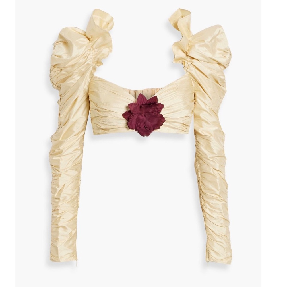 Zimmermann fall 22 Bodice with removable flower brooch | runway piece!